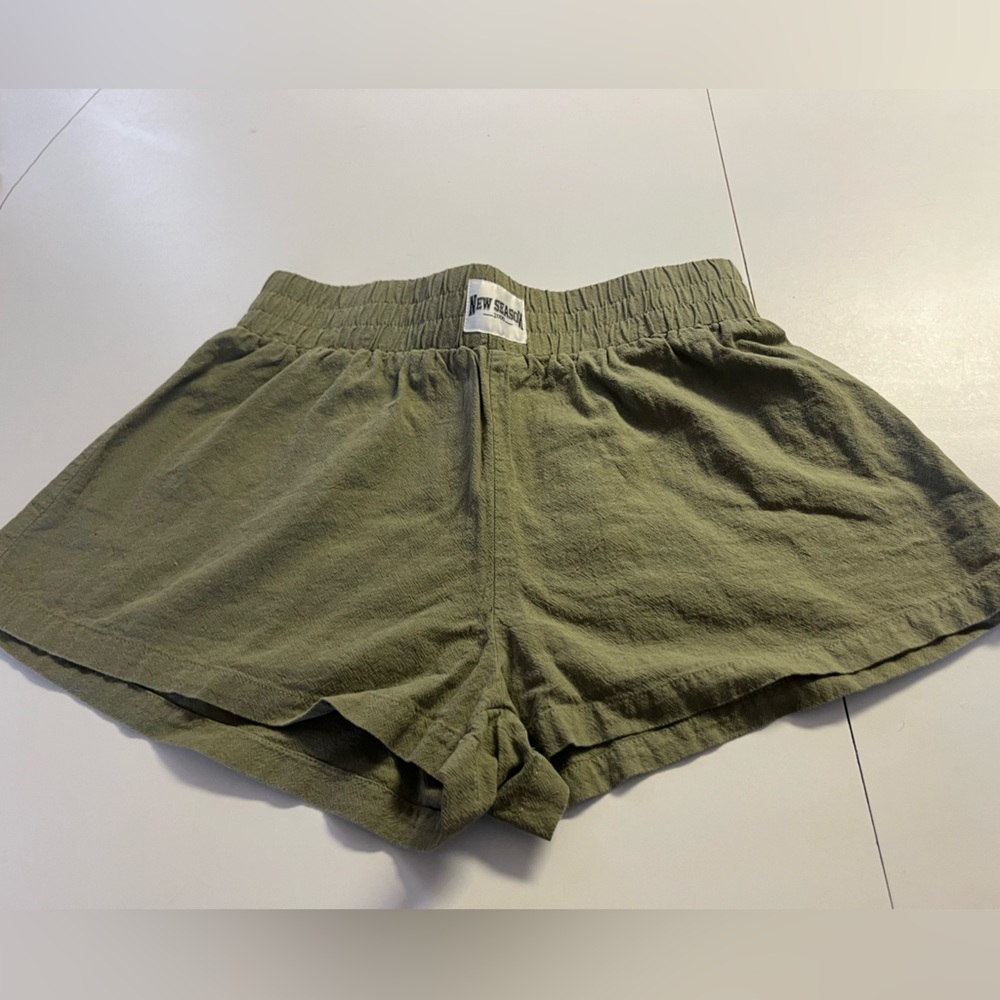 Olive Green Casual Shorts
